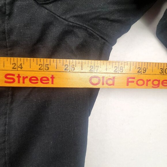 A New Day Womens Cropped Linen Blend Blazer One Button Closure Black Size 3X - Picture 6 of 7